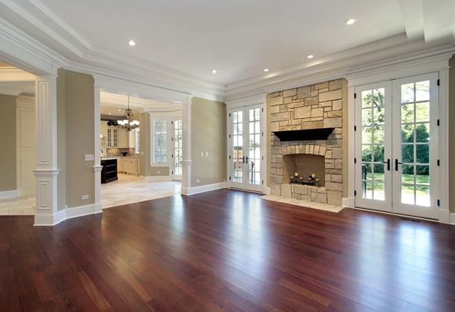 natural light streaming in over polished wood flooring